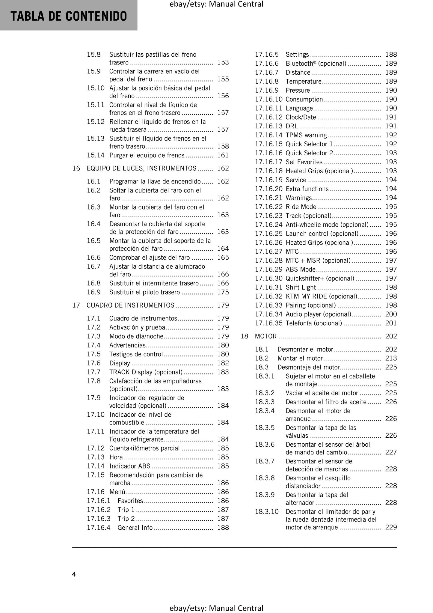 Spanish Language - KTM 2023 - 890 Duke GP - Manual de Reparacion