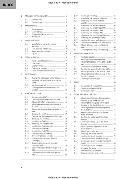 GasGas 2023 - MC EX 350F - Service Workshop Repair Manual