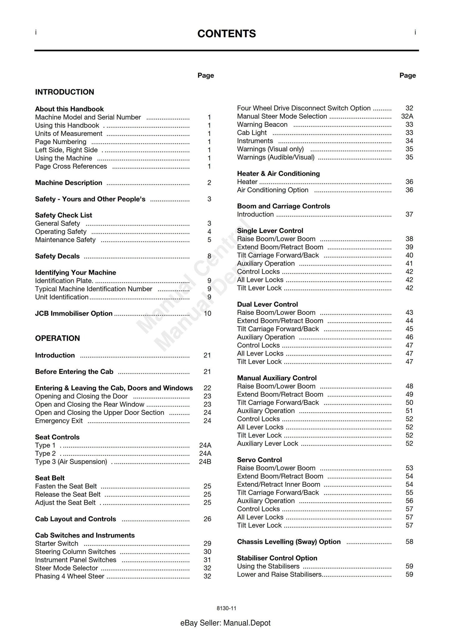 JCB 530 532 533 535 537 540 Operator Handbook