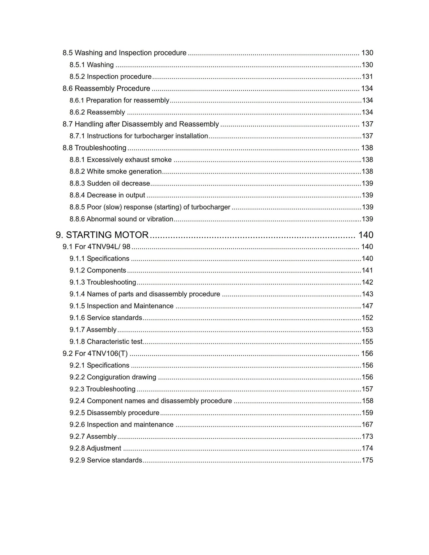 Yanmar Industrial Diesel Engine -  3TNV 4TNV Series - Service Repair Workshop Manual