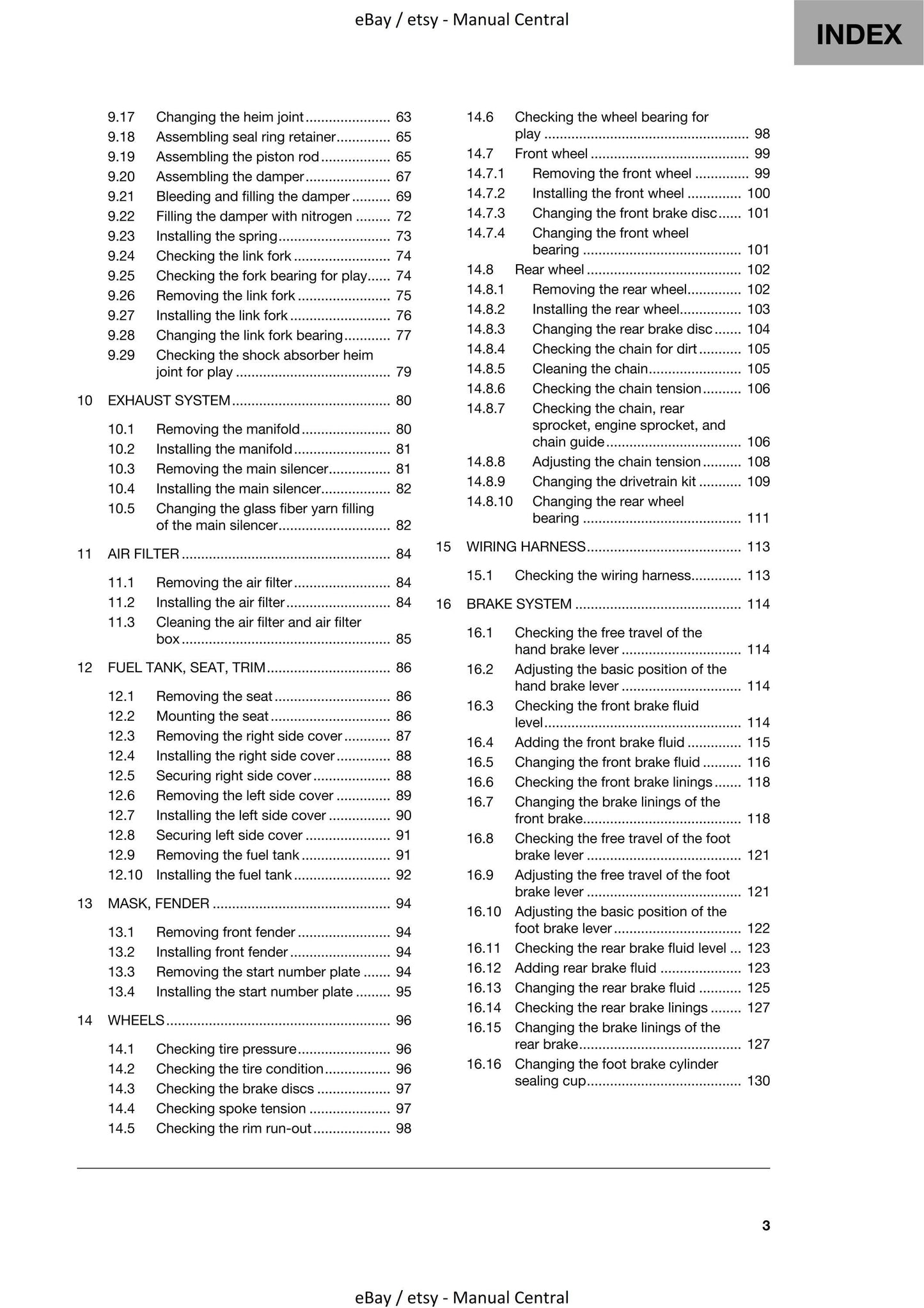 Husqvarna 2021 - TC 65 - Workshop Service Repair Manual