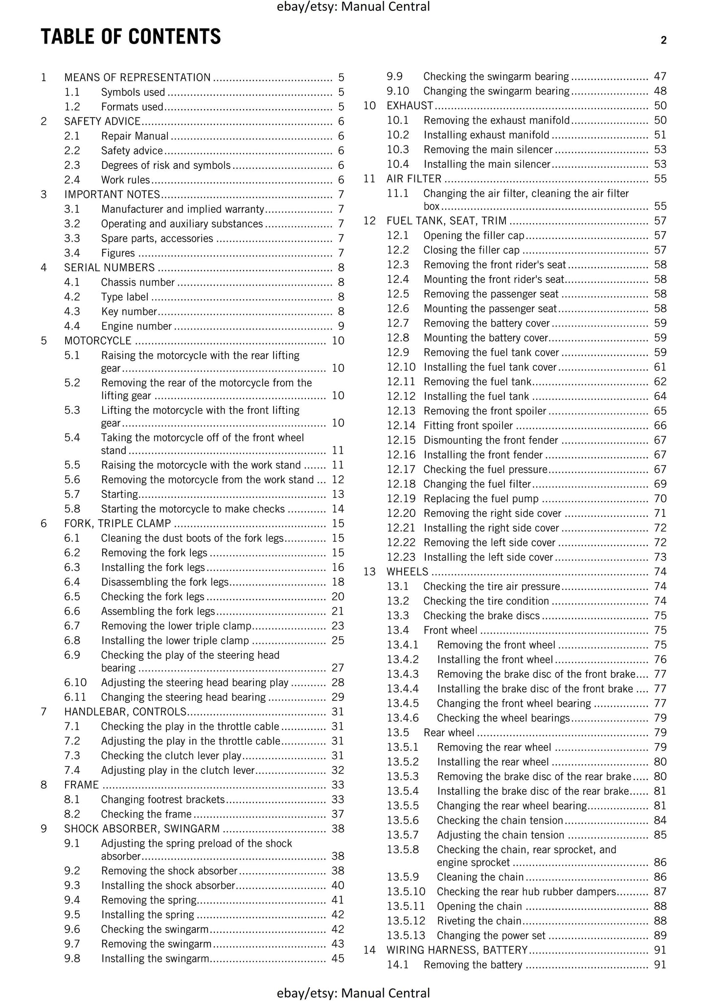 KTM 2015 - RC 390 - Service Workshop Repair Manual
