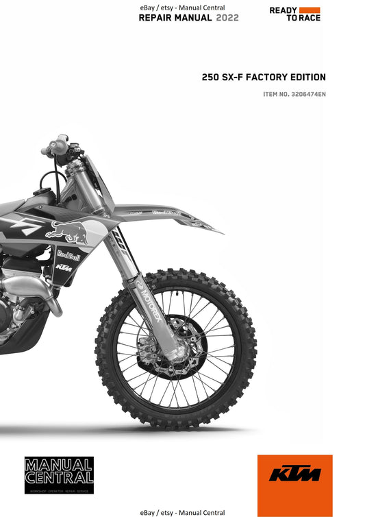KTM 2022 - 250 Sx-f Factory Edition - Service Workshop Repair Manual