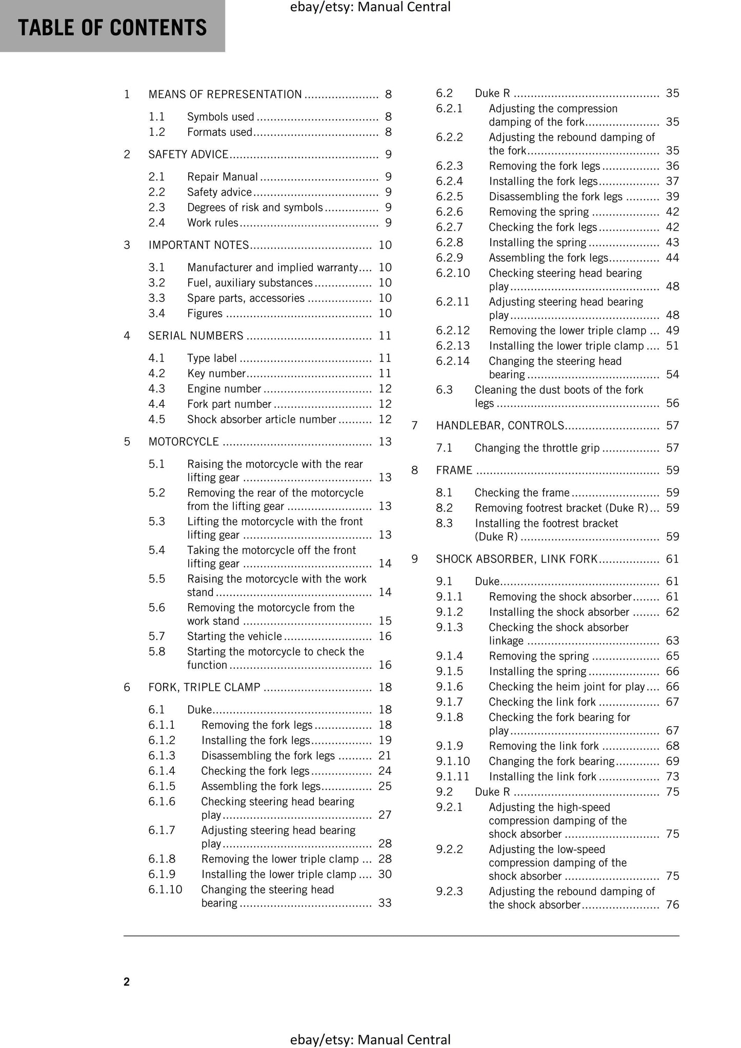 KTM 2017 - 690 Duke R - Service Workshop Repair Manual