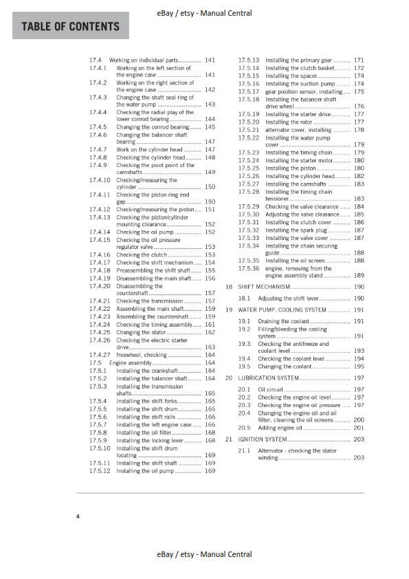 KTM 2016 - 390 DUKE - Service Workshop Repair Manual