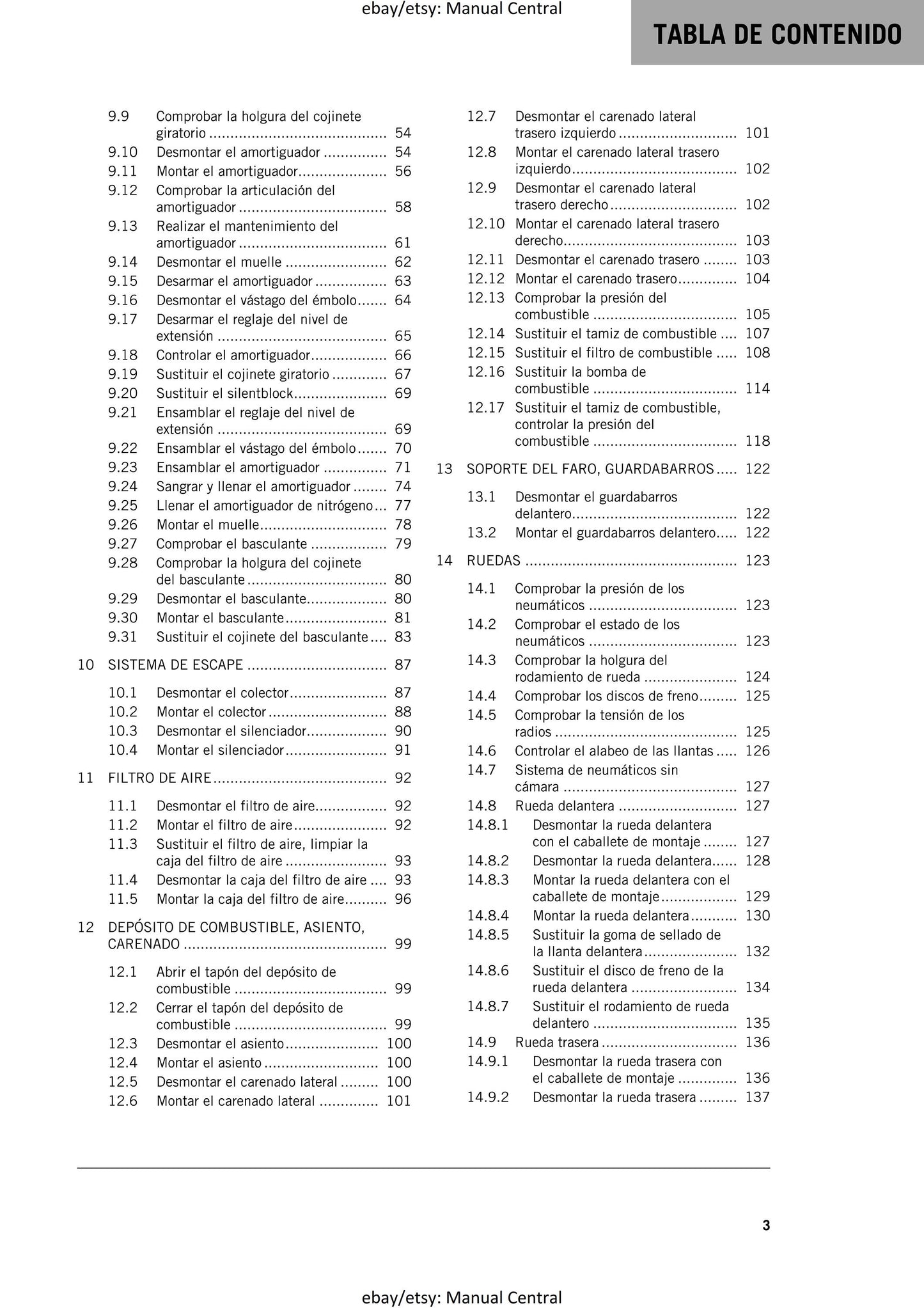 Spanish Language - KTM 2023 - 690 SMC R - Eu Edition - Manual de Reparacion