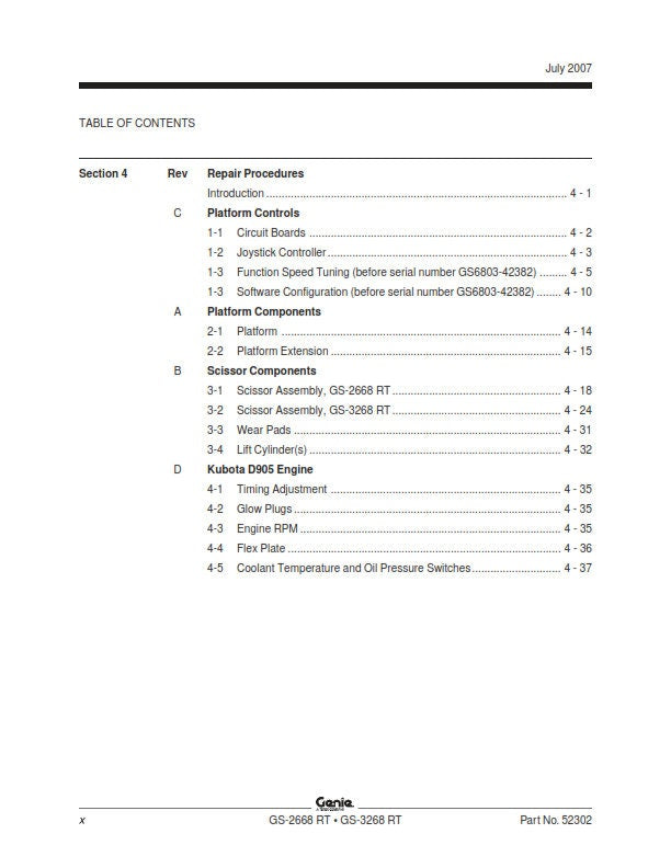 Genie - Service Manual - Gs-2668 Gs-3268 RT