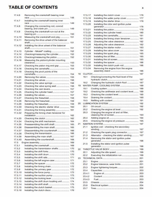 Husqvarna 2014 - FC 250 - Service Workshop Repair Manual