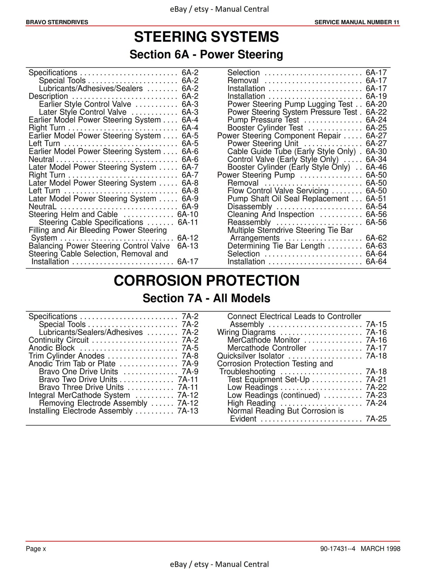 Mercury Mercruiser Service Manual 11 - Bravo Sterndrives