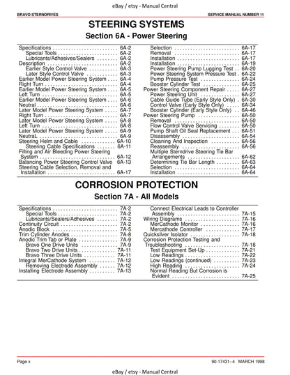 Mercury Mercruiser Service Manual 11 - Bravo Sterndrives