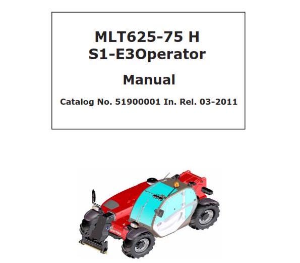 Manitou Operator Manual - MLT625-5 H S1-E3