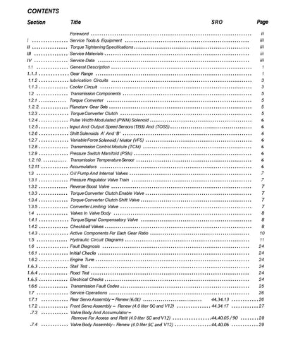 Jaguar Powertrain Automatic Transmissions - Workshop Service Repair Manual - 1994 EDITION