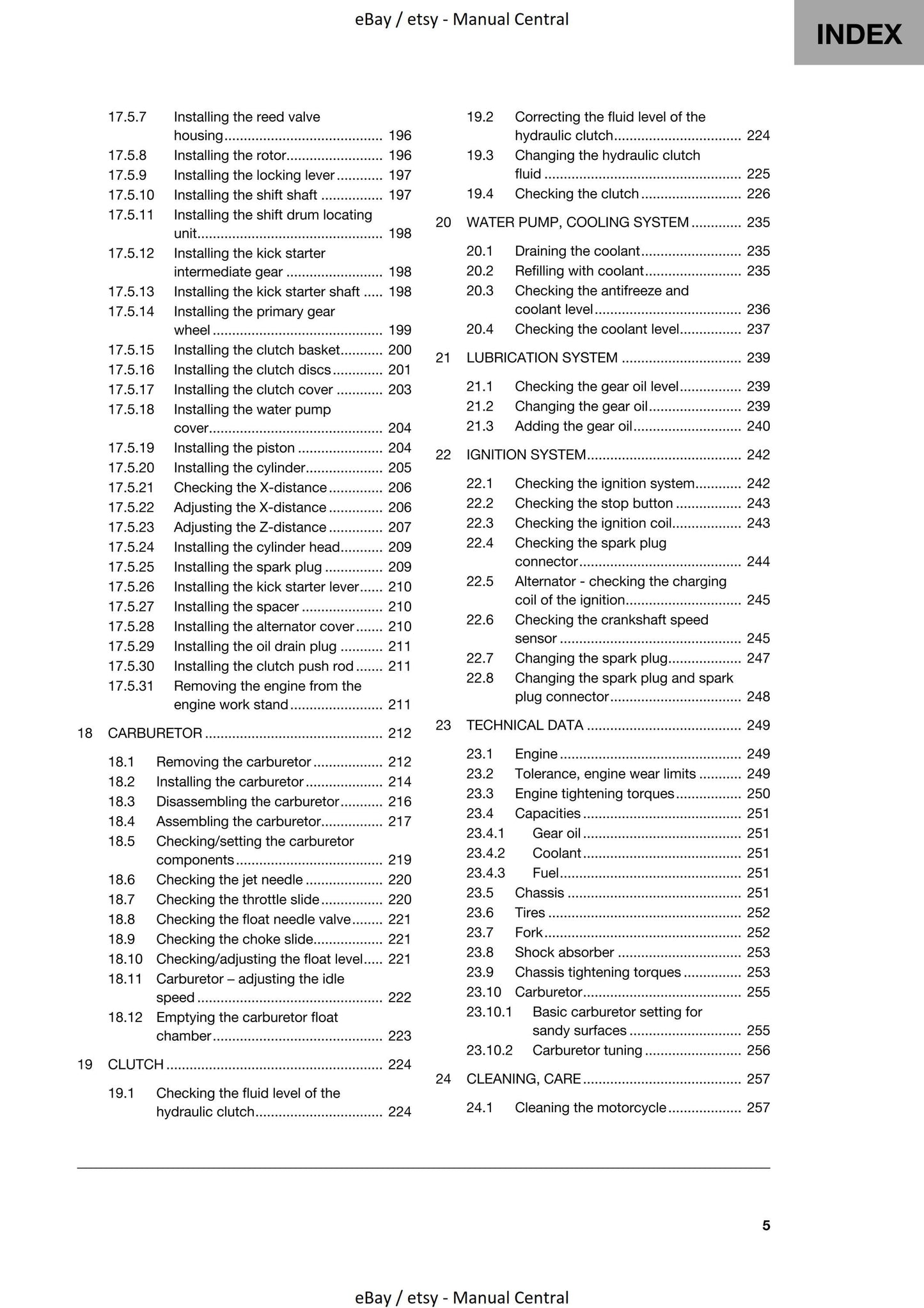 Husqvarna 2020 - TC 85 19/16 17/14 - Workshop Service Repair Manual