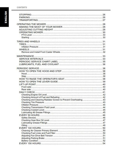 Kubota - ZD221 Zero Turn Mower Operator Manual