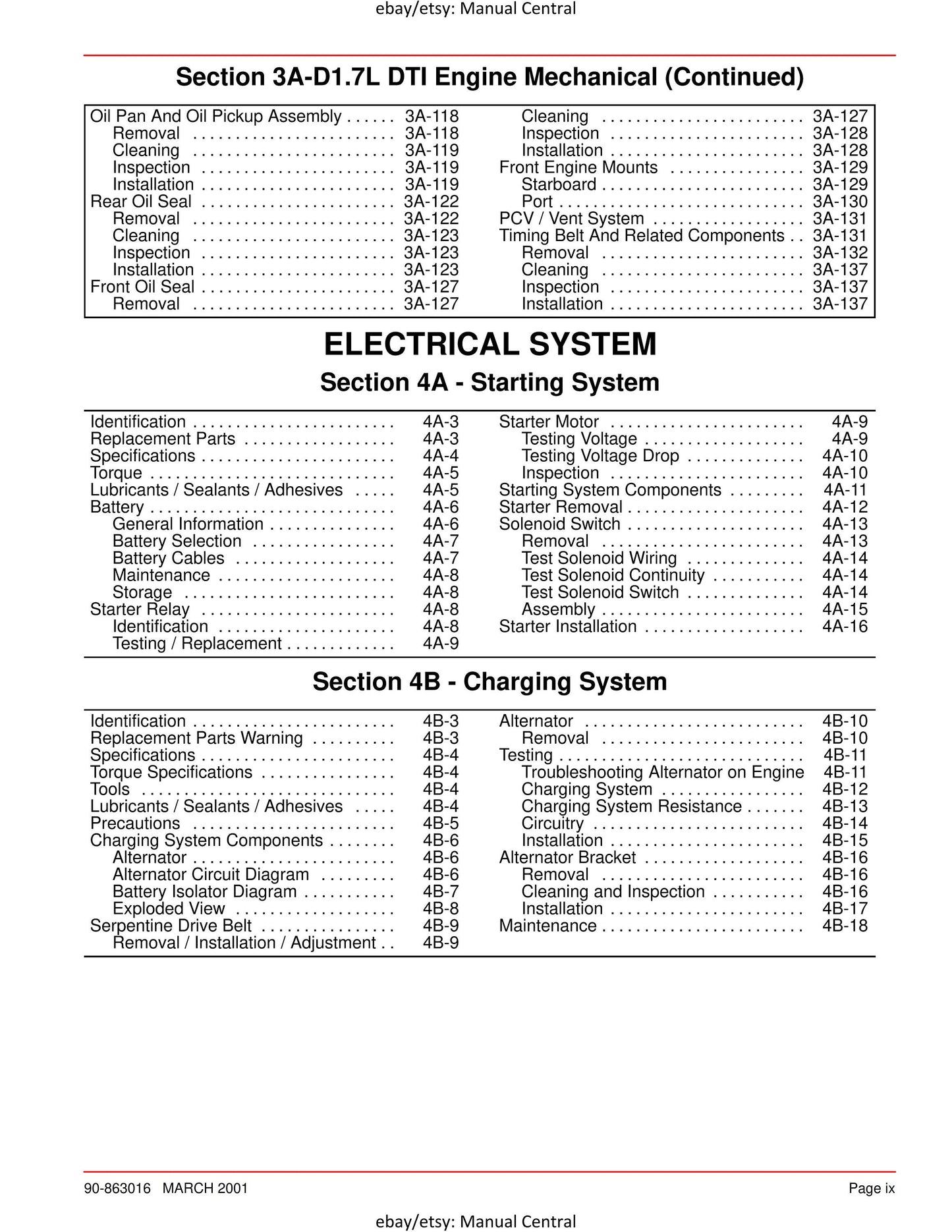 Mercury Mercruiser Service Manual 29 - D1.7L DTI - SN 0M055001 & Above