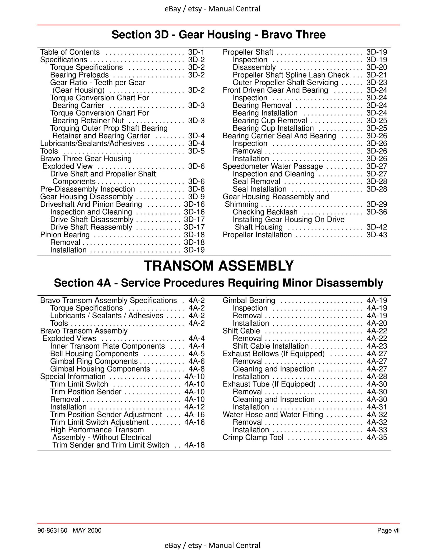 Mercury Mercruiser Service Manual 28 - Bravo Sterndrives