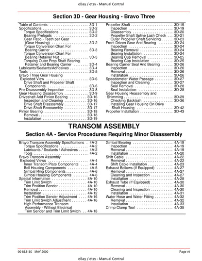 Mercury Mercruiser Service Manual 28 - Bravo Sterndrives