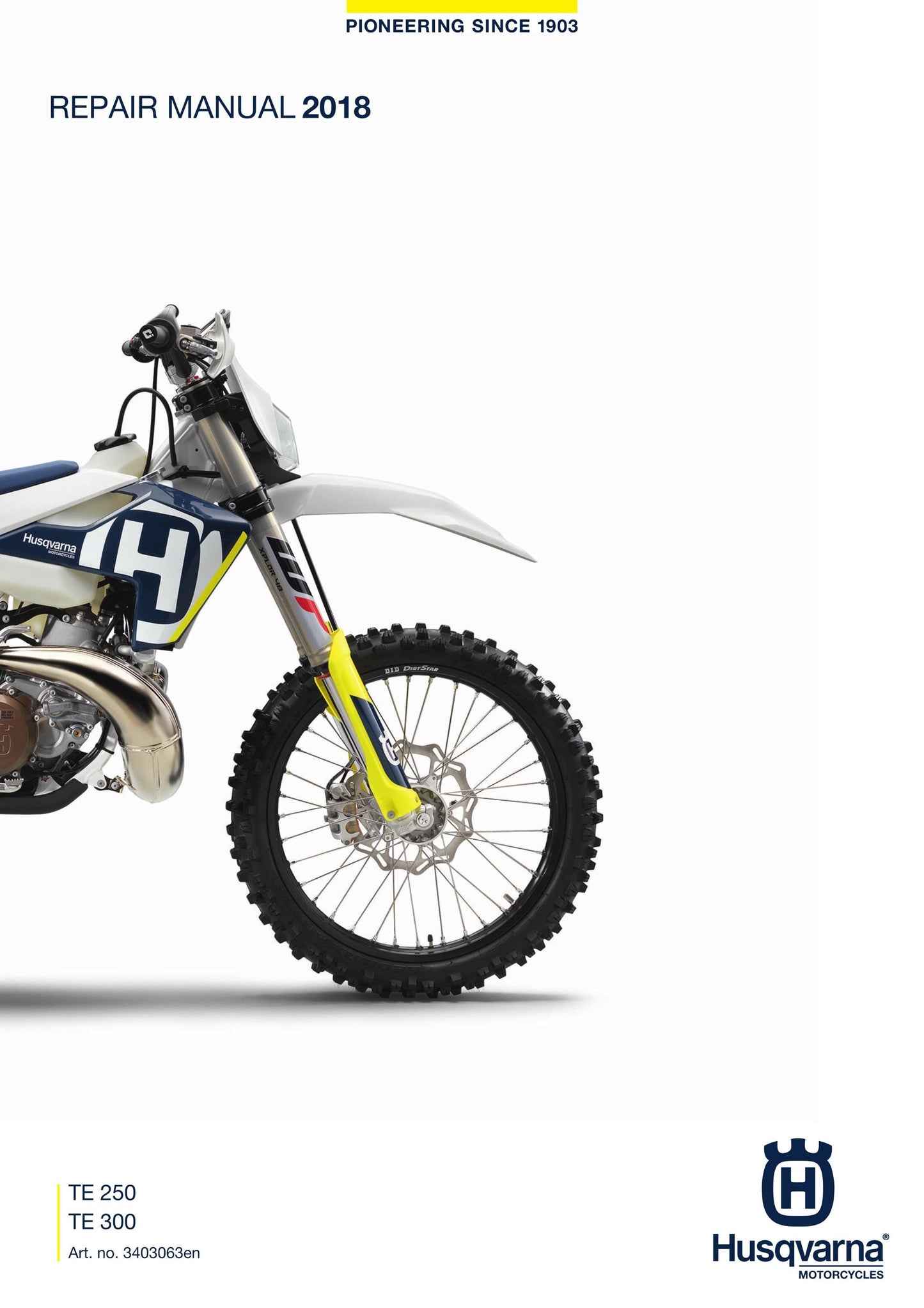 Husqvarna 2018 - TE 250 300 - Workshop Service Repair Manual