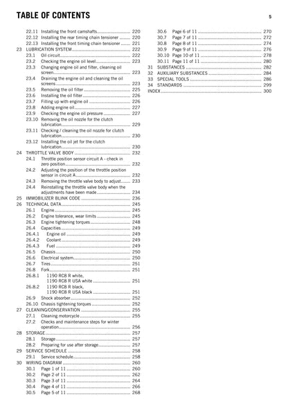 KTM 2011 - 1190 RC8 R White Black - Service Workshop Repair Manual