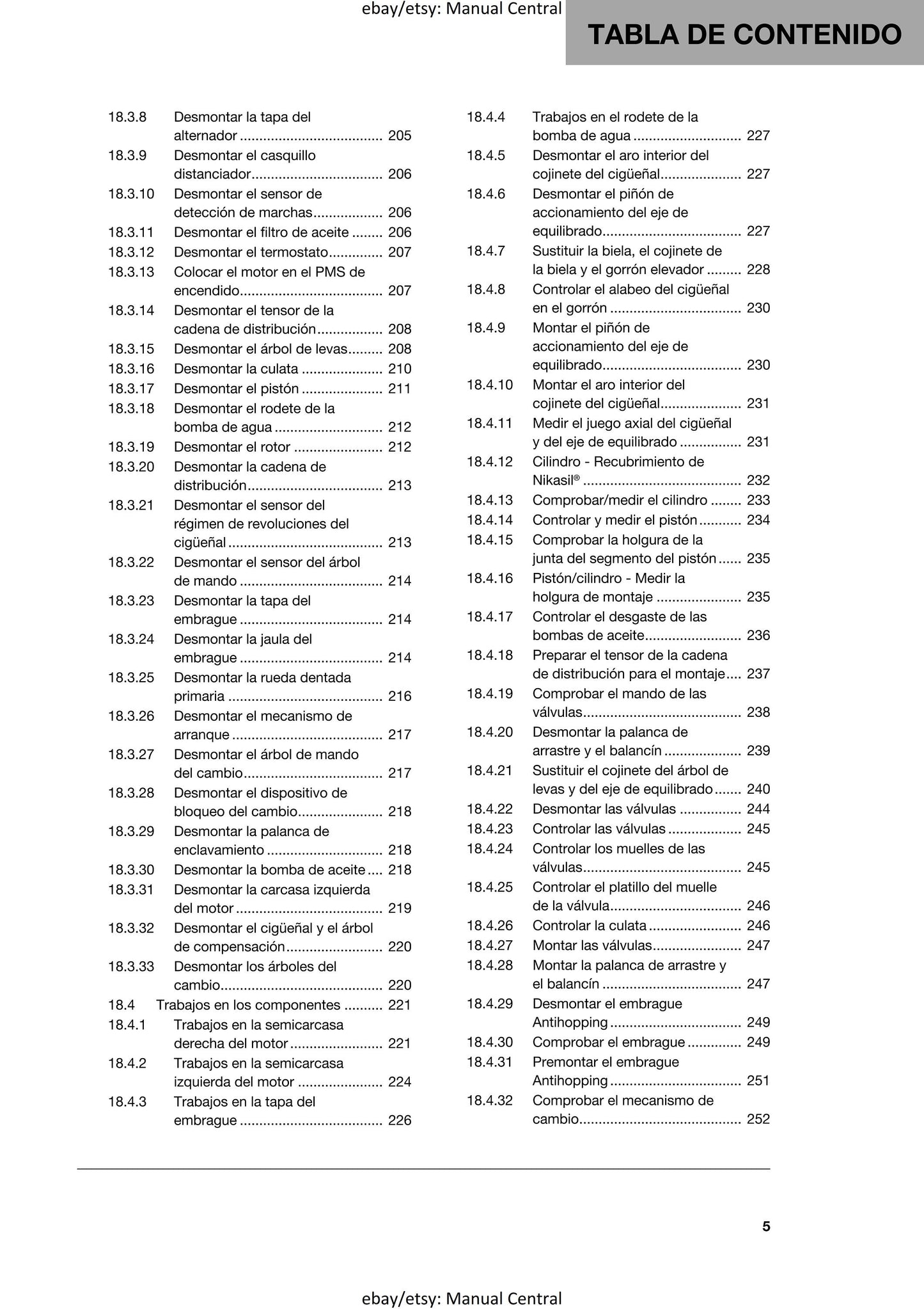 Spanish Language - Husqvarna 2020 - 701 Supermoto  - Manual de Reparacion