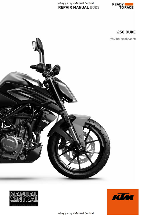 KTM 2023 - 250 Duke - Service Workshop Repair Manual