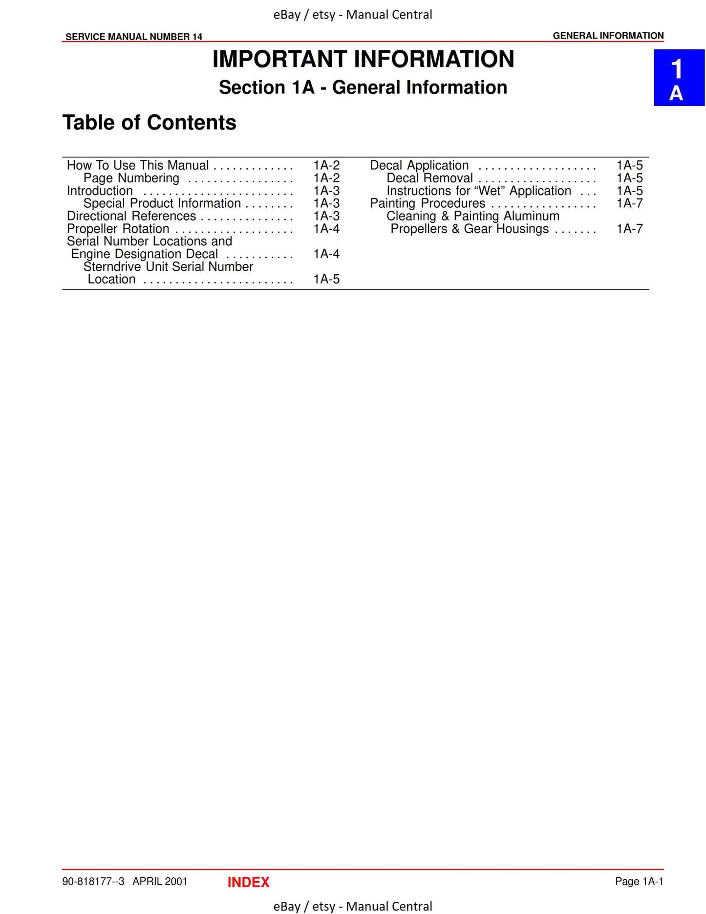 Mercury Mercruiser Service Manual 14 - Sterndrive Units Alpha One Generation II