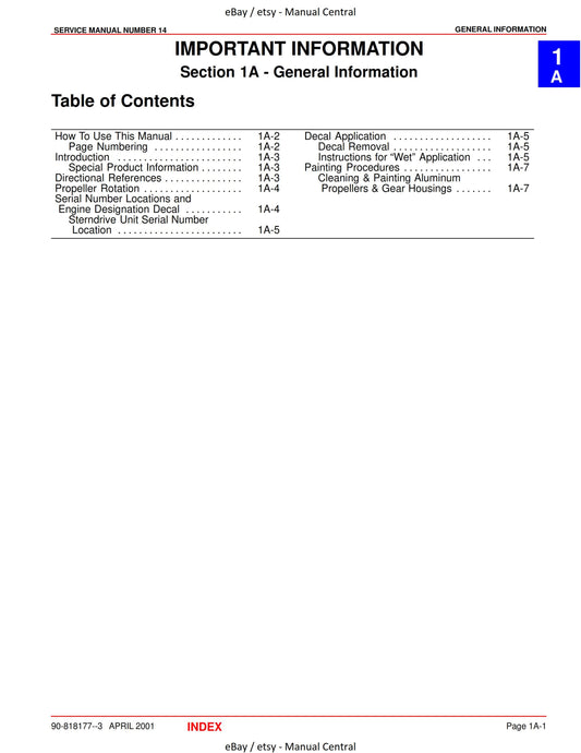 Mercury Mercruiser Service Manual 14 - Sterndrive Units Alpha One Generation II