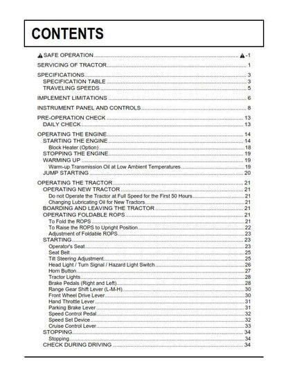 Kubota Tractor - B3150 B3150SU - Operator Manual