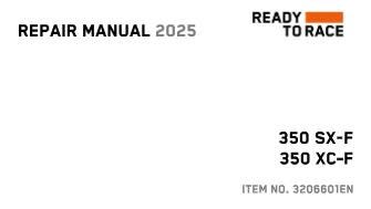 pdf - German / French / Italian / Spanish / English Language - 2025 KTM 350 SX-F XC-F - workshop