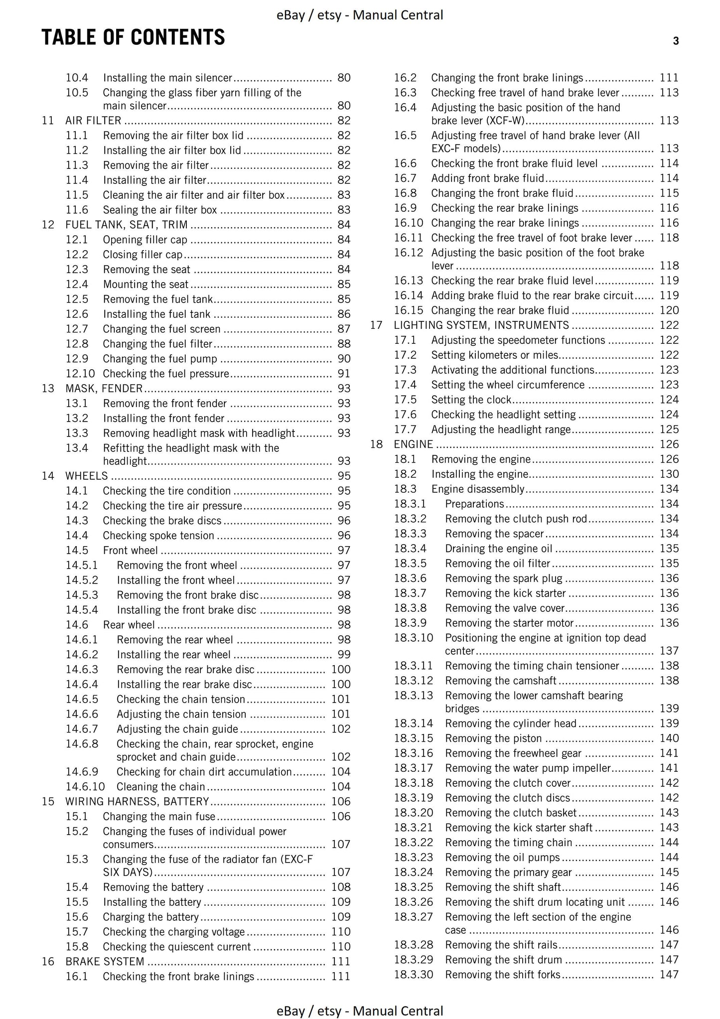 KTM 2013 - 250 Exc-f Six Days Xcf-w - Workshop Service Repair Manuals