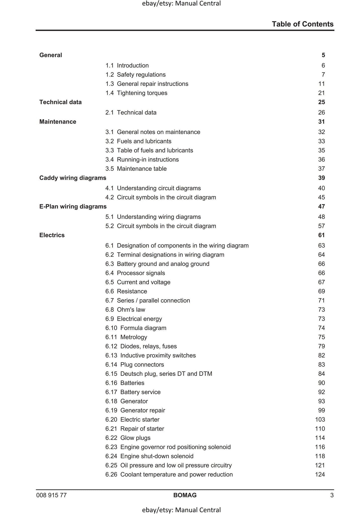 Bomag BM 8500 - Multi Purpose Compactor - Service Workshop Repair Manual - 01/2010
