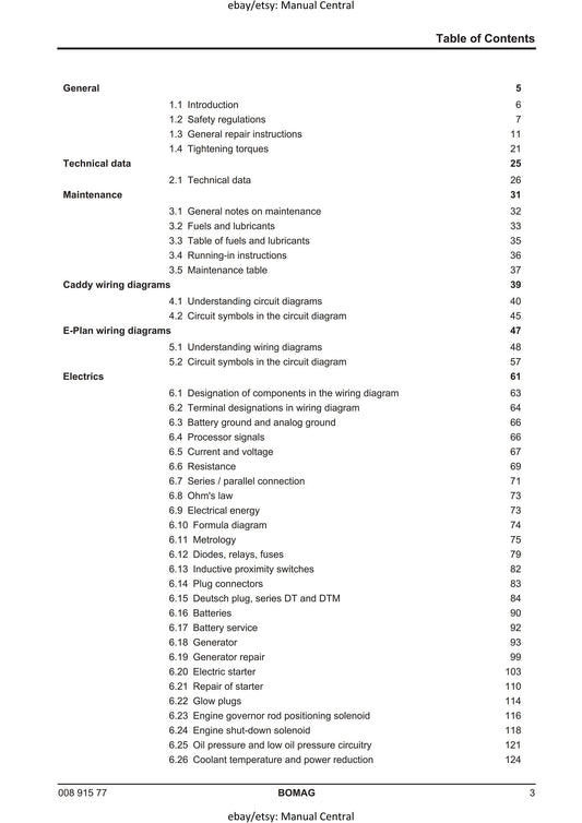 Bomag BM 8500 - Multi Purpose Compactor - Service Workshop Repair Manual - 01/2010