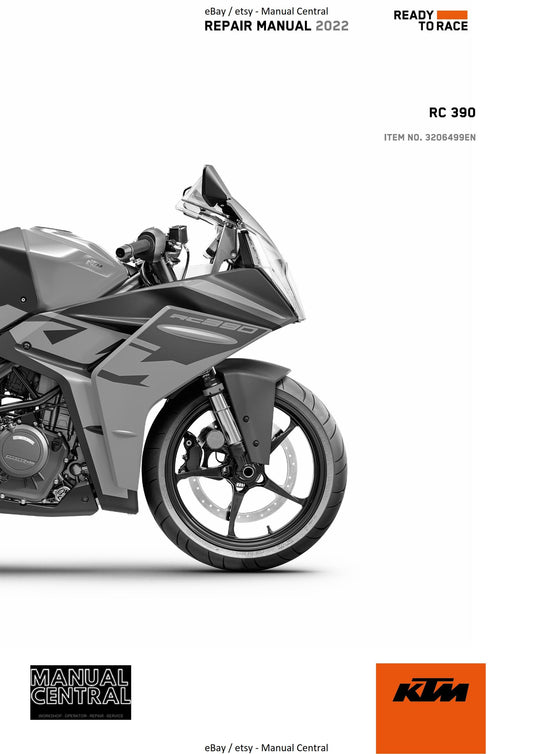 KTM 2022 - RC 390 - Service Workshop Repair Manual