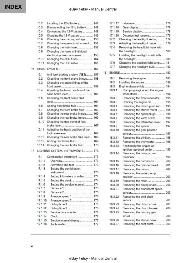 Husqvarna 2021 - 701 Enduro Eu Edition - Workshop Service Repair Manual