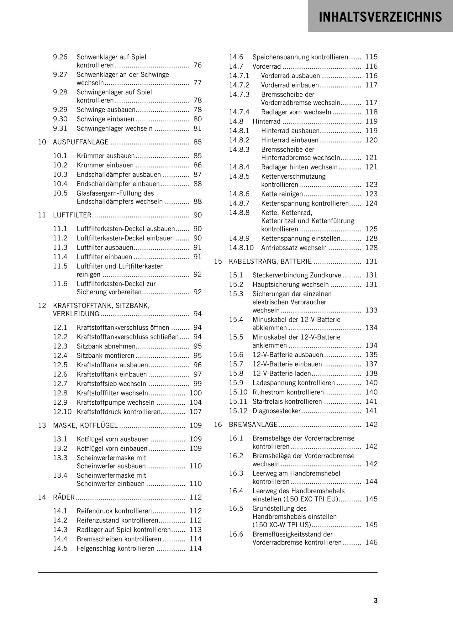 German Language - KTM 2020 - 150 Exc Xc-w Tpi - Reparaturanleitung - Service Workshop Repair Manual