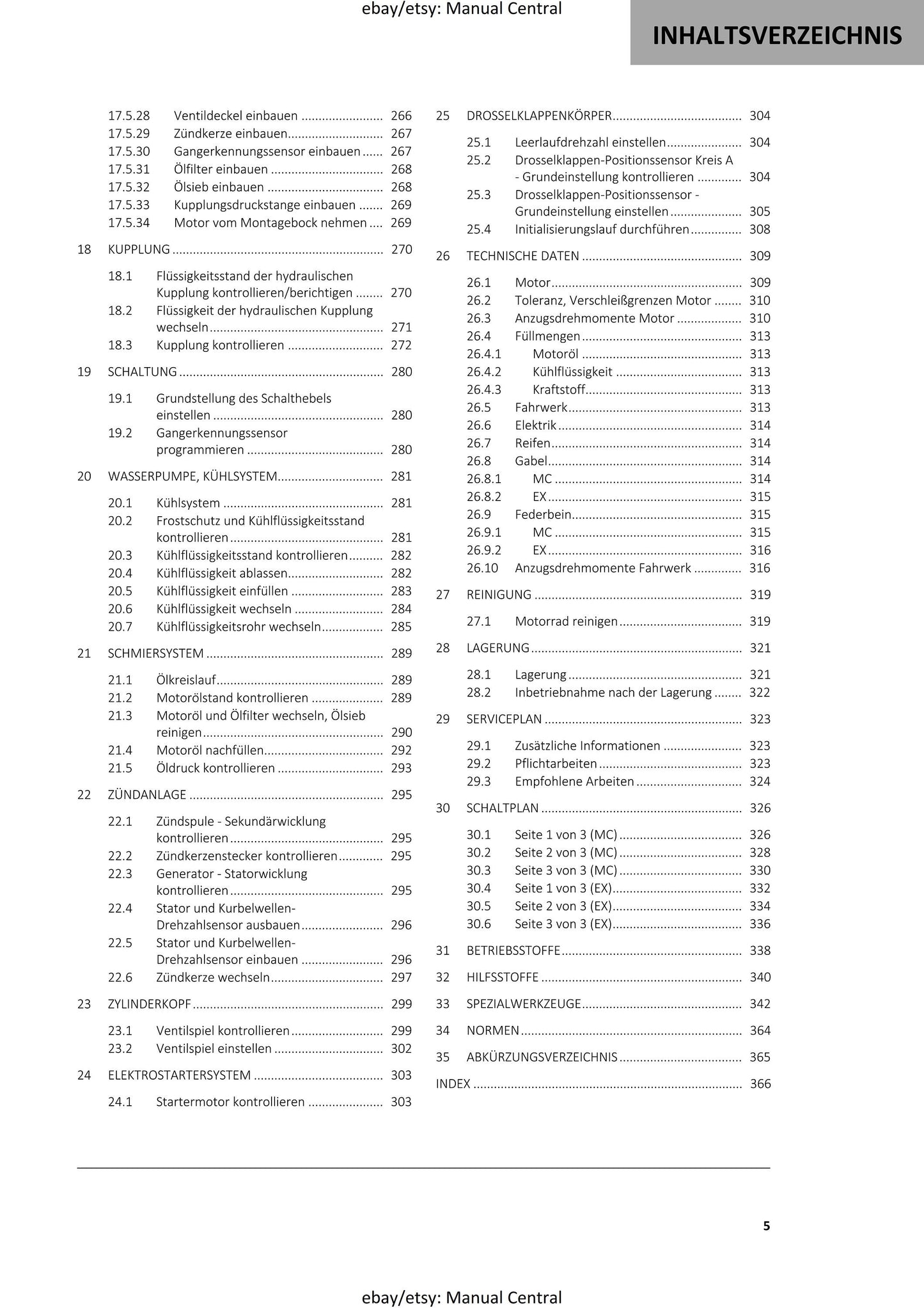 German Language - 2023 Gasgas MC EX 250F - Reparaturanleitung - Service Workshop Repair Manual