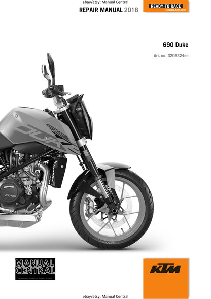KTM 2018 - 690 Duke - Service Workshop Repair Manual
