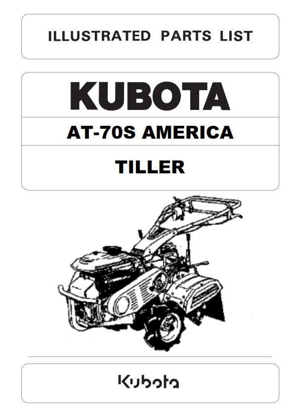 Kubota Tiller - AT-70S America - Illustrated Parts Manual