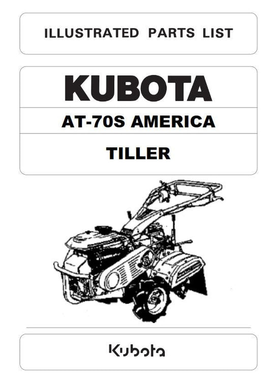 Kubota Tiller - AT-70S America - Illustrated Parts Manual