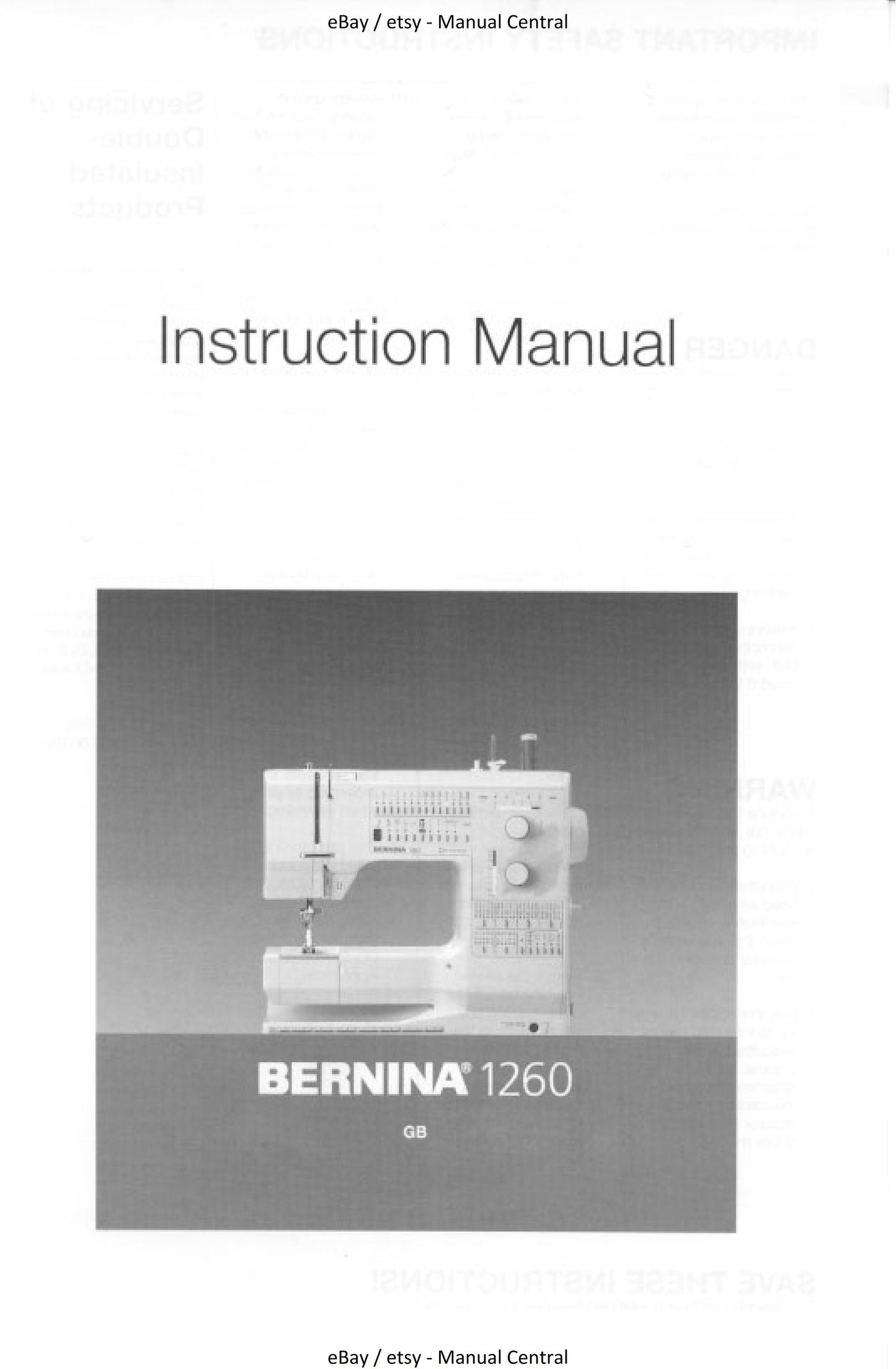 Bernina 1260 Instruction Manual