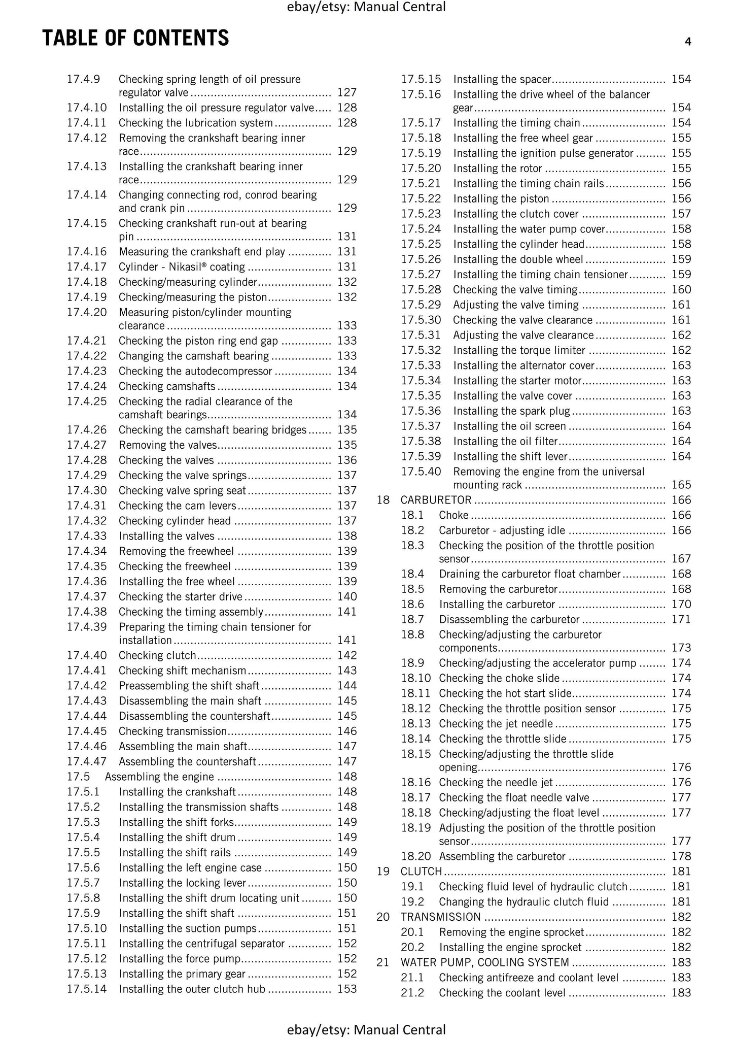 KTM ATV 2012 - 505 Sx Atv - Service Workshop Repair Manual