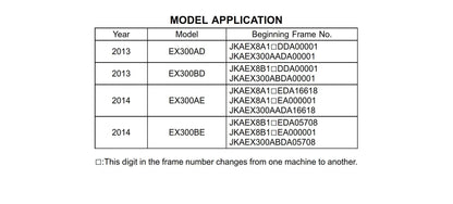 Kawasaki 2013 2014 - Ninja 300 ABS - Workshop Service Repair Manual