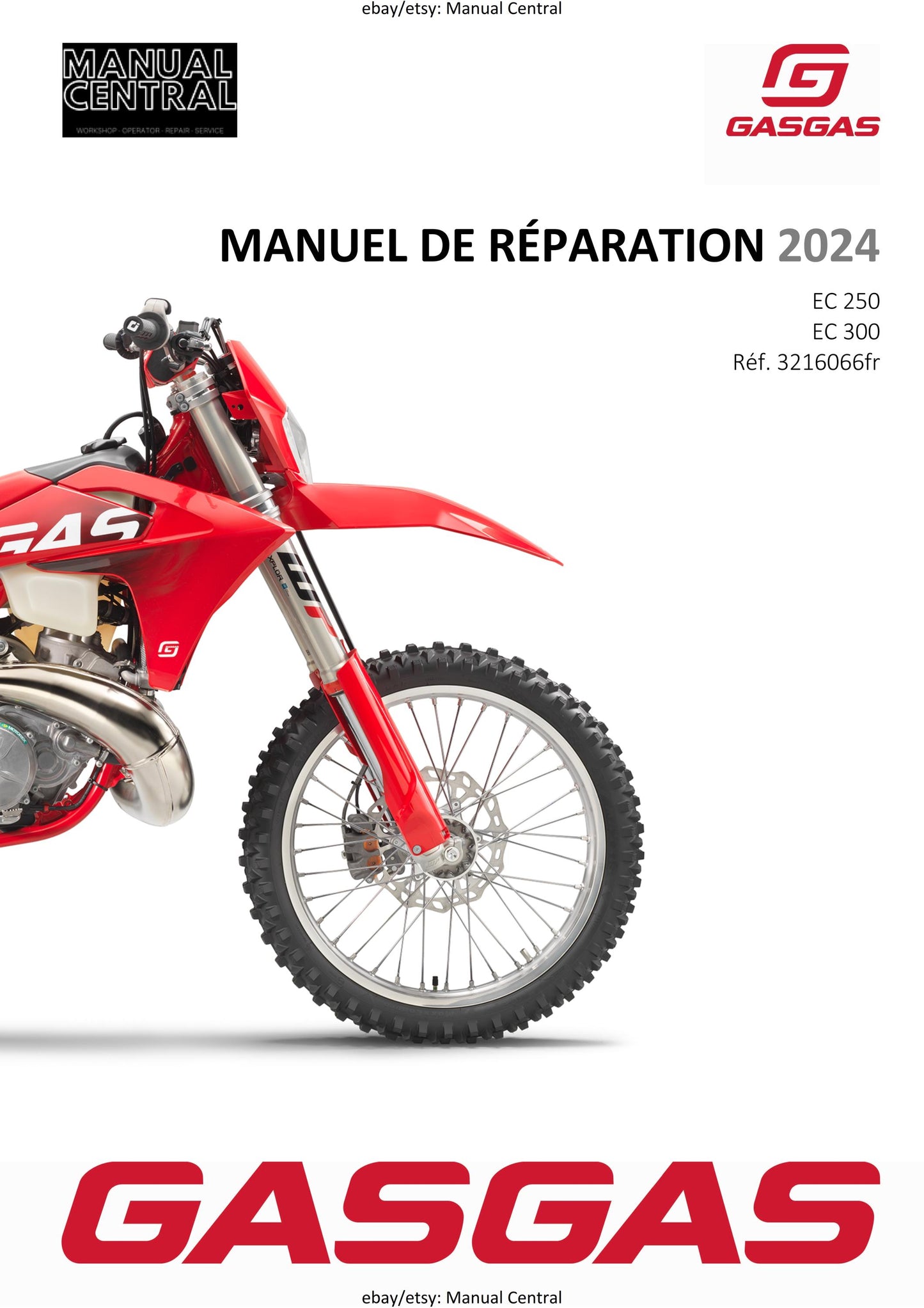 French Language - GasGas 2024 - EC 250 300 - Manuel De Reparation -  Service Workshop Repair Manual
