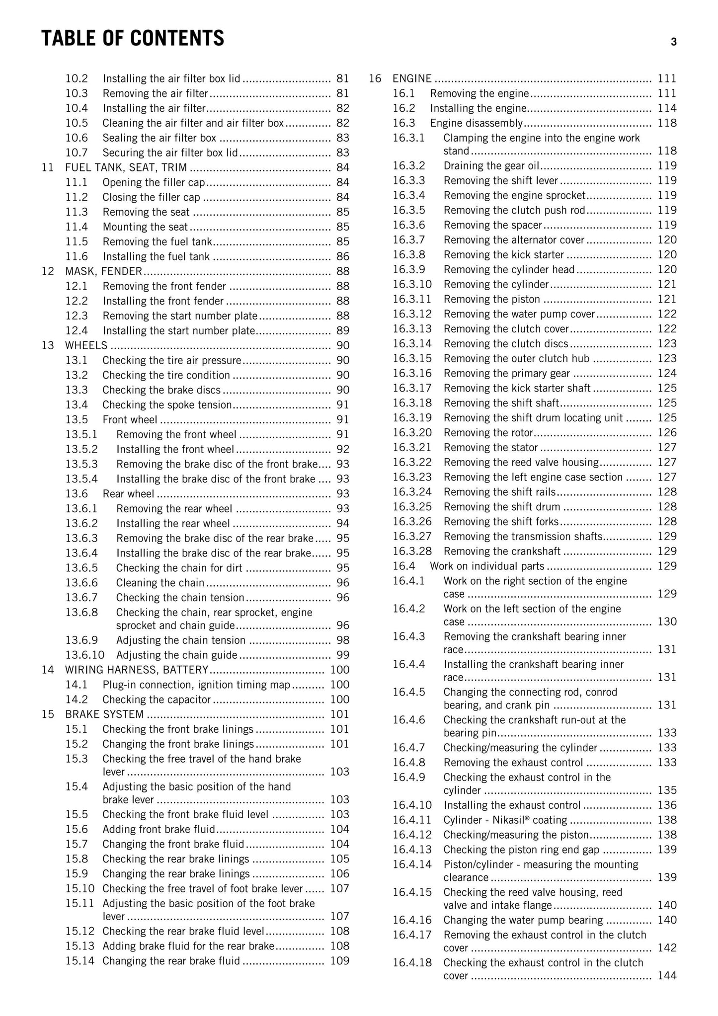 KTM 2013 - 125 150 SX XC - Workshop Service Repair Manuals