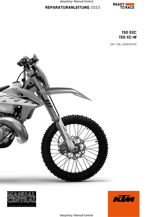 German Language - KTM 2023 - 150 Exc Xc-w  - Reparaturanleitung - Service Workshop Repair Manual