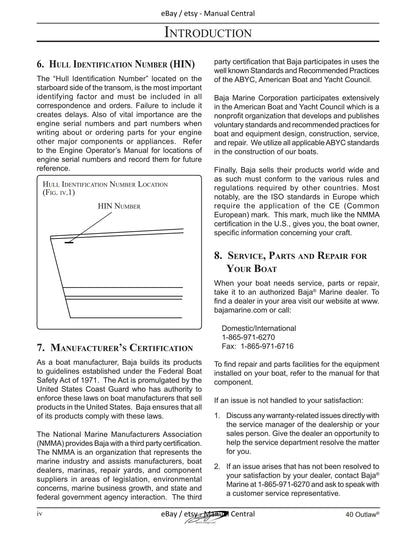 Baja Marine - 40 Outlaw - Owners Manual