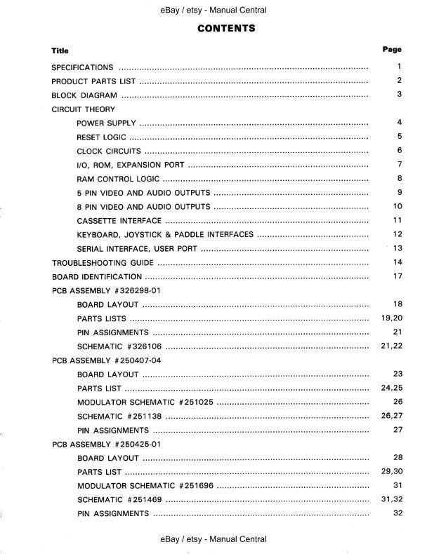 Commodore C64 C64C - Service Workshop Repair Manual