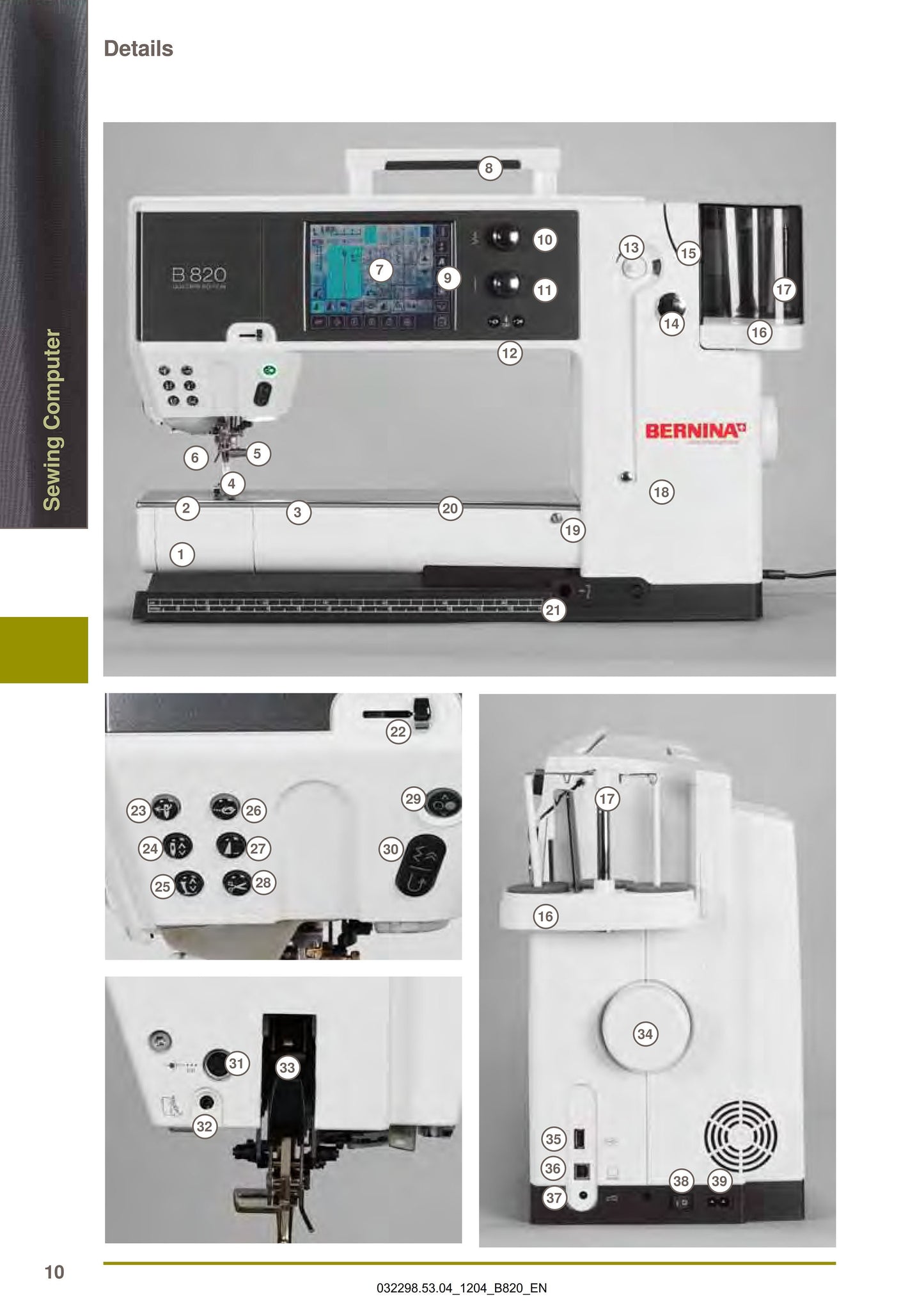 Bernina 820 B820 Instruction User Manual