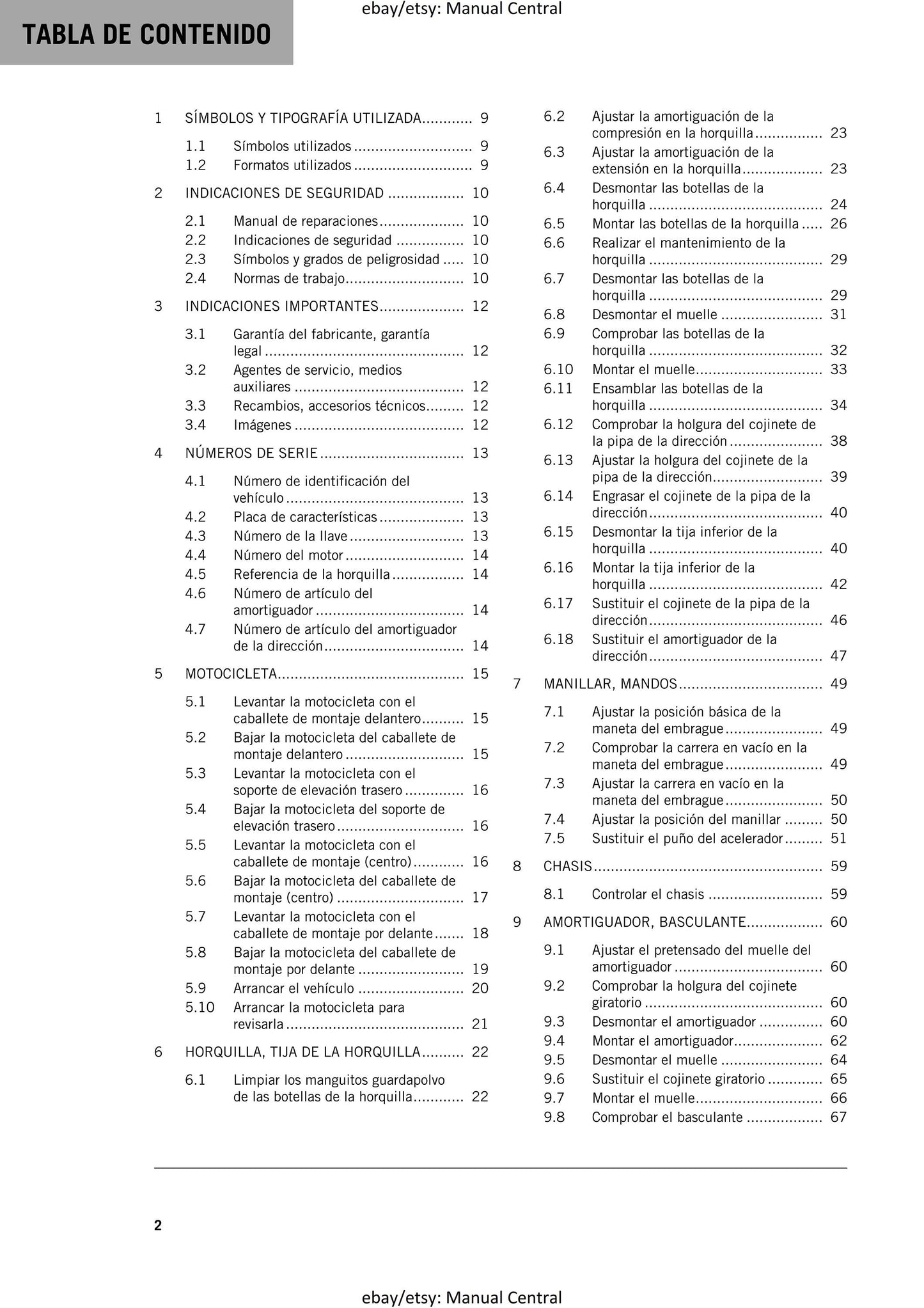 Spanish Language - KTM 2023 - 890 SMT - Manual de Reparacion