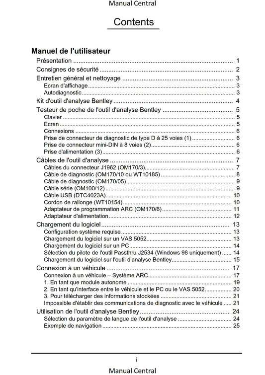 Bentley Omicheck User Manual - French Language